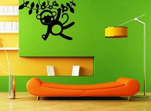 Wall Stickers Vinyl Decal Monkey Nursery For Kids Cartoon Animal ig1366 - Picture 1 of 3