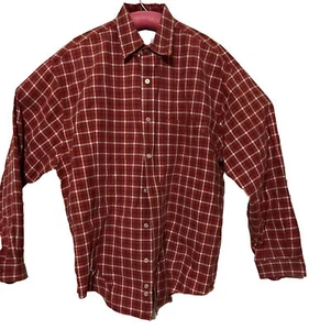 Eddie Bauer Men’s Shirt Size XL RED Plaid Long Sleeve Cotton - Picture 1 of 9