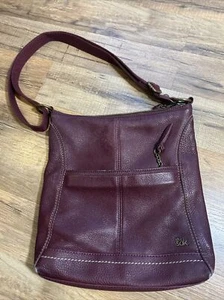 THE SAK Pebbled Leather Purse Crossbody Shoulder Red Fashion Bag - Picture 1 of 5