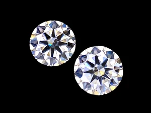 3.62CTS White moissanite round cut 2pcs gemstones SEE VIDEO - Picture 1 of 3