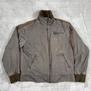 Chaqueta de bombardero Billabong rara de colección para hombre L marrón bordada algodón/nylon camuflaje - Imagen 1 de 11