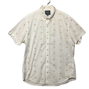 Camisa Bonobos Manga Corta Abotonada Para Hombres XL Blanca Estampado de Tacos Calce Ajustado - Imagen 1 de 10