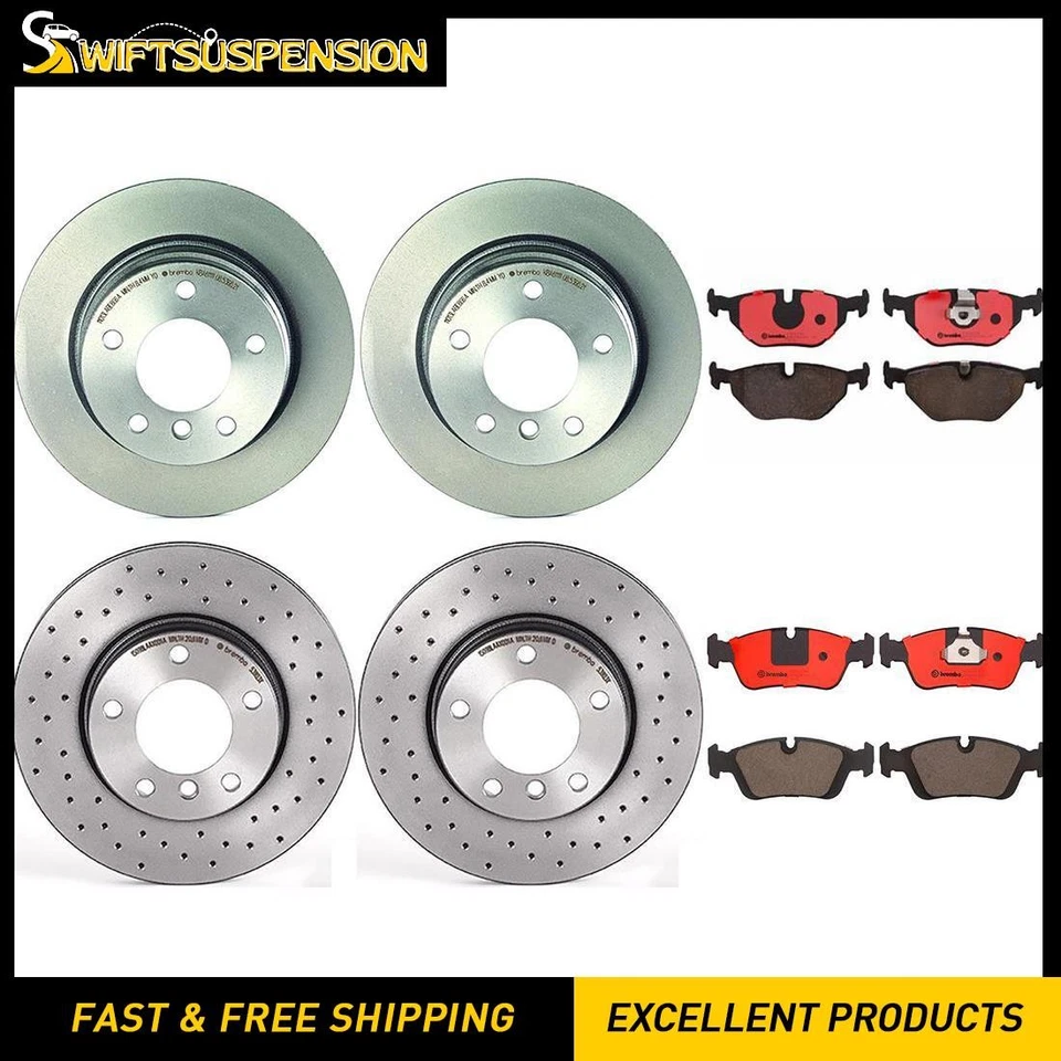 Juego de pastillas de freno de disco delanteras traseras rotor de freno de disco Brembo para BMW 318is 1994-1997 Foto 1 de 4