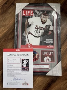 MIKE TROUT Angels Signed Life Magazine Loyalty FRAMED PSA/DNA Authentic LOA - Picture 1 of 7