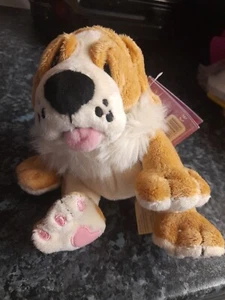 EXCELENTE ESTADO Juguetes de quilla Petrópolis Bubba San Bernardo Perro Juguete de peluche suave Etiqueta 6" - Imagen 1 de 1