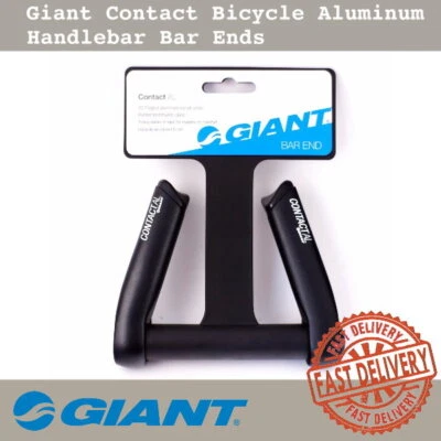 Manillar de aluminio de contacto gigante extremos bicicleta de carretera de ciudad - negro/plateado Foto 1 de 4