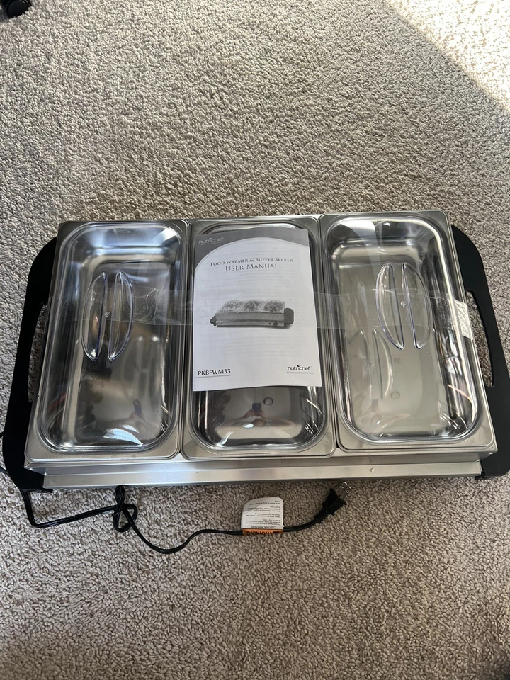 NutriChef Food Warming Tray / Buffet Server / Hot Plate Warmer - Image 1 of 2