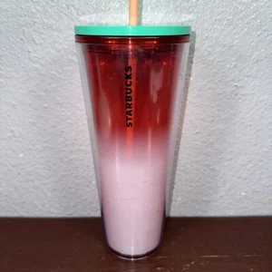 RARE Starbucks 2020 Strawberries and Cream Ombré Gradient Tumbler Venti 24oz - Bild 1 von 8