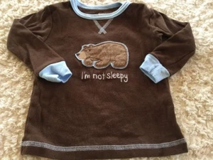 Pijama Just One Year Niños Oso Marrón NO TENGO SUEÑO Mangas Largas 12 Meses - Imagen 1 de 6