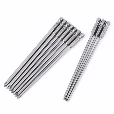 1-10pc Phillips screwdriver bits length 50/75/100/120/150/200mm PH00 PH0 PH1 PH2 - Image 1 of 4
