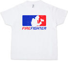 Firefighter Kids Boys T-Shirt Fire Brigade Feuerwehrmann Axt Axe Helm Fighter