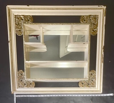 MCM Windsor Caixa de Sombras Espelhada Prateleira Curio 25x29 Vintage Illinois Moulding Co - Imagem 1 de 4