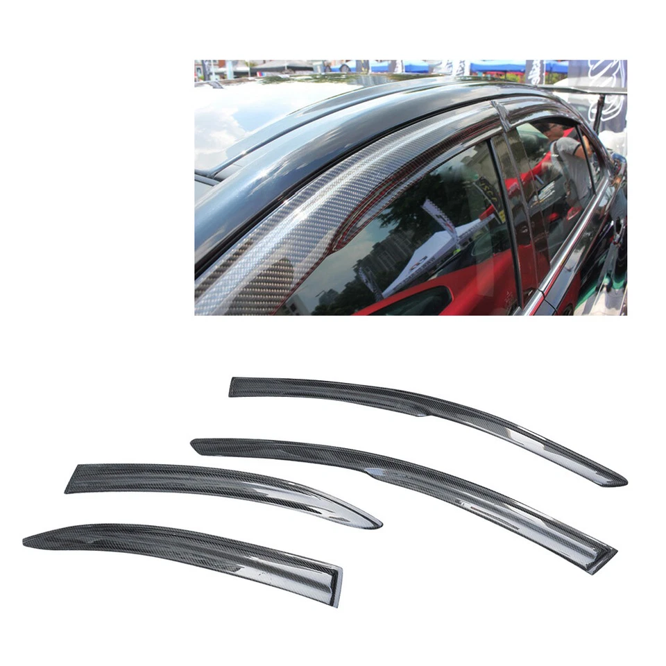 Оконные козырьки из углеродного волокна для Mitsubishi Lancer EX EVO Evolution 2008-2015 годов выпуска 10 шт. - Изображение 1 из 4