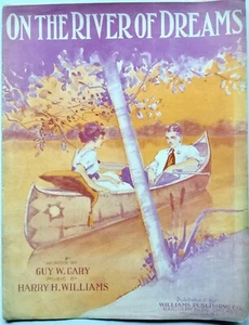 ANTIGUAS PARTITURAS DE GRAN FORMATO 1914 "EN EL RÍO DE LOS SUEÑOS" - Imagen 1 de 1