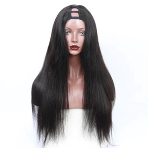 150 % Dichte U Teil Perücke Virgin Remy Echthaar Perücken gerade mittlere Teil 1""x4"" - Bild 1 von 9