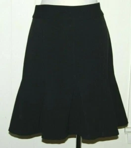 Banana Republic Rayon Blend Stretch Black Flared Gored Bottom Skirt sz 4 - Picture 1 of 4