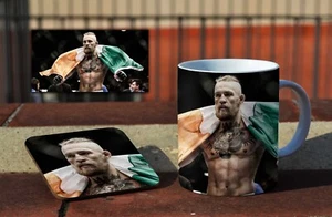 Conor McGregor Irish Flag - Ceramic Coffee / Tea Mug + Matching Coaster - Picture 1 of 1