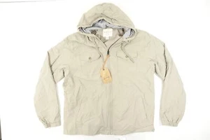 ORIGINAL WEATHERPROOF VINTAGE KHAKI BEIGE XL NYLON HOODED WINDBREAKER JACKET NEW - Picture 1 of 8