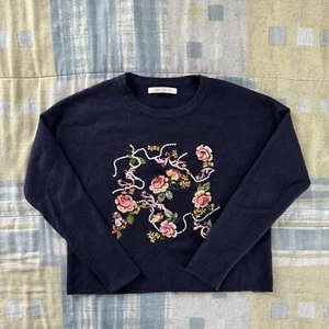 Duay Baby Navy Blue Floral Graphic Print Long Sleeve Sz S - Picture 1 of 10
