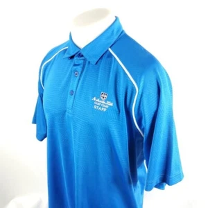 Under Armour Shirt Mens Large Blue Polo Golf S/S Solid Loose Stretchy Staff - Picture 1 of 7