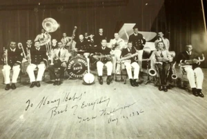 Original 1930's Sepia Photo BROWN BUDDIES Jazz Band ~ Signed & Inscribed -Framed - Picture 1 of 3