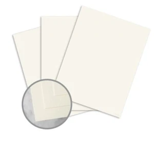 Papel para cartulina liso blanco natural clásico con escudo - Paquete de 250 lb, 18" x 12" - Imagen 1 de 4