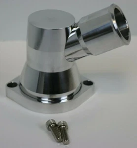 Chevy LS 45° Billet Polished Aluminum Water Neck Thermostat Housing LS1 2009-Up - Picture 1 of 6