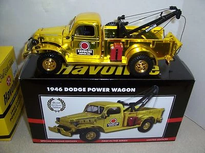 Texas Havoline #1 1946 Dodge amarillo cromo edición especial. ERTL REMOLQUE TK #21794 Foto 1 de 2