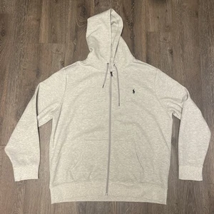 Polo Ralph Lauren Sudadera Gris Cremallera Completa Sudadera con Capucha Para Hombre Talla XXL Poco Uso - Imagen 1 de 9