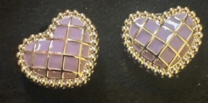 2 Pc Lot Croc Charms for Shoes Bracelets Bogg Bags Bling Jewelry Purple Hearts - Picture 1 of 3