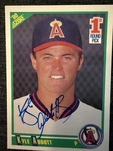 1990 Score #673 Kyle Abbott Angels Signed Auto - Picture 1 of 1