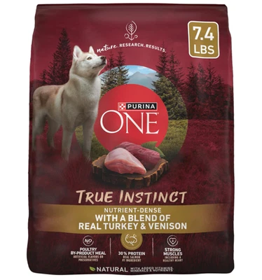 Purina ONE True Instinct With A Blend Of Real Turkey and Venison Dry Food 7.4lb - Image 1 of 4