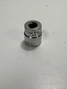 Snap On 9/16" Shallow Socket 1/4" Drive 12 Point TMD18 Vintage USA - Picture 1 of 8