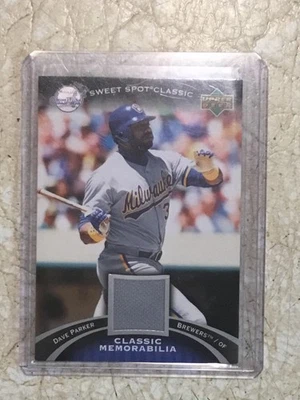 DAVE PARKER UNIFORM GAME USED Milwaukee 2007  Upper Deck RARE NBHOF The Cobra - Image 1 of 4
