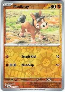 Mudbray 091/162 Pokemon SV05: Temporal Forces Reverse Holo Common NM - Picture 1 of 2