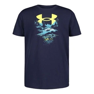 Under Armour Youth Large Boy's Stream View Canoe navy blue t-shirt NWT - Picture 1 of 1