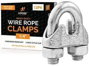 Wire Rope Clamp for Stainless Steel Wire Rope-Galvanized U Bolt Style Cable Clip - Picture 1 of 46