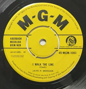JAYE P MORGAN - I Walk The Line / Wondering Where You Are .. 1960 Uk45rpm Single - Bild 1 von 2
