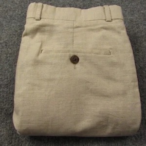 Vintage Dockers Pants Men 34x30 90s Made in USA Natural Linen Blend Dress Slacks - Picture 1 of 12
