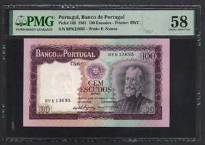 Portugal 100 Escudos 1961 P165 About Uncirculated - Picture 1 of 2