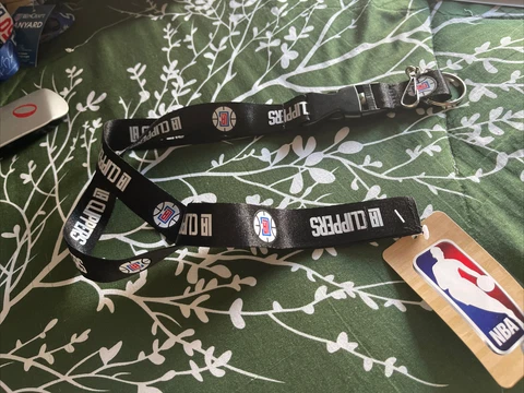 Los Angeles Clippers Black Lanyard Wirh A Detachable Key strap Cover