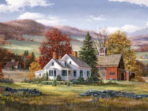 October Sky by Fred Swan Fine Art Print Country Barn Farm Landscape 13x19 - Picture 1 of 1