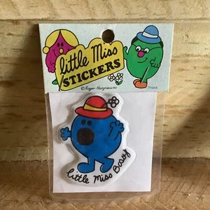 SEALED 1980s ORIGINAL LITTLE MISS PUFFY STICKER - LITTLE MISS BOSSY - SINGLE - Foto 1 di 4