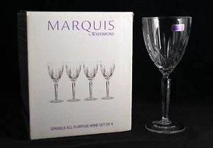 Caja Usada de 4 Copas de Vino Waterford Marquis Hechas en Italia Espumosas De Gran Tamaño - Imagen 1 de 21