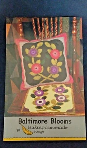 Making Lemonade Designs, #4810, Baltimore Blooms Pillow or Cushion Pattern - New - Picture 1 of 3