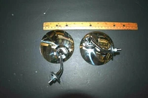 4" Pair Classic MG,Cobra British GT Style Fender or Door Mounted Chrome Mirror - Foto 1 di 4