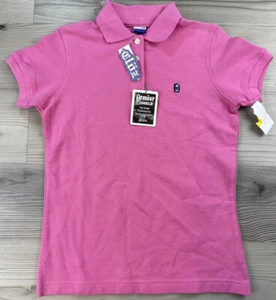 Cloz Jugend Jungen Kurzarm gestreift rosa Poloshirt Größe S 6-8 NEU - Bild 1 von 8