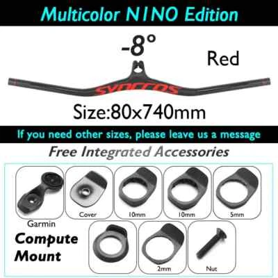 Carbon Fiber MTB Bike Integrated Handlebar with Stem Angle -8/-17/-25 Degree - Image 1 of 4