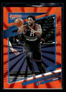 2021 Donruss #1 Joel Embiid  Holo Orange Laser Philadelphia 76ers