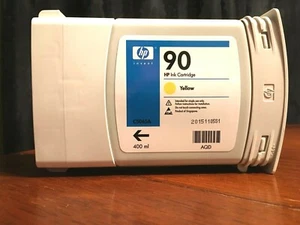 C5065A Genuine HP 90 YELLOW Ink Toner 400ml Cartridge HP DesignJet 4000 4500 - Bild 1 von 4